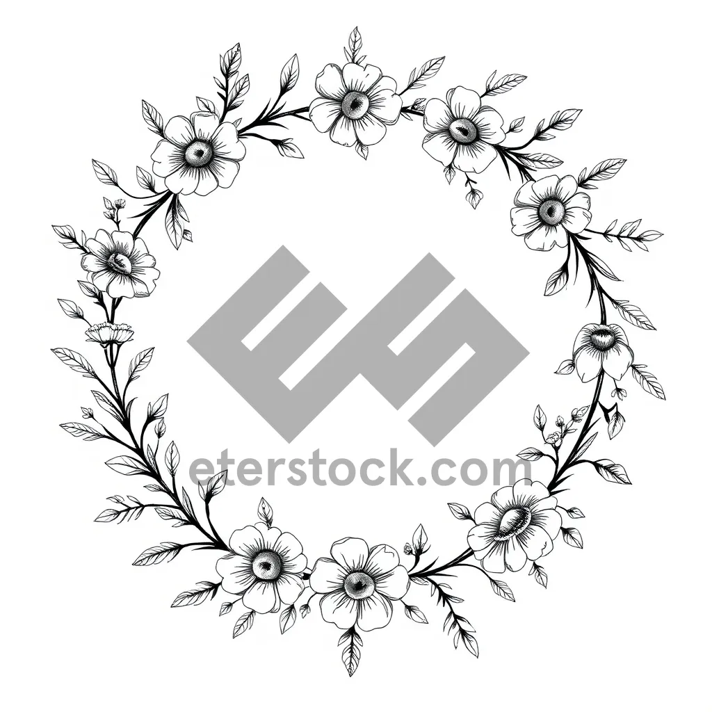 Picture of Snowflake Pattern Graphic Design Element