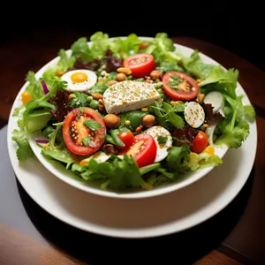 Healthy Gourmet Salad Plate with Fresh Ingredients