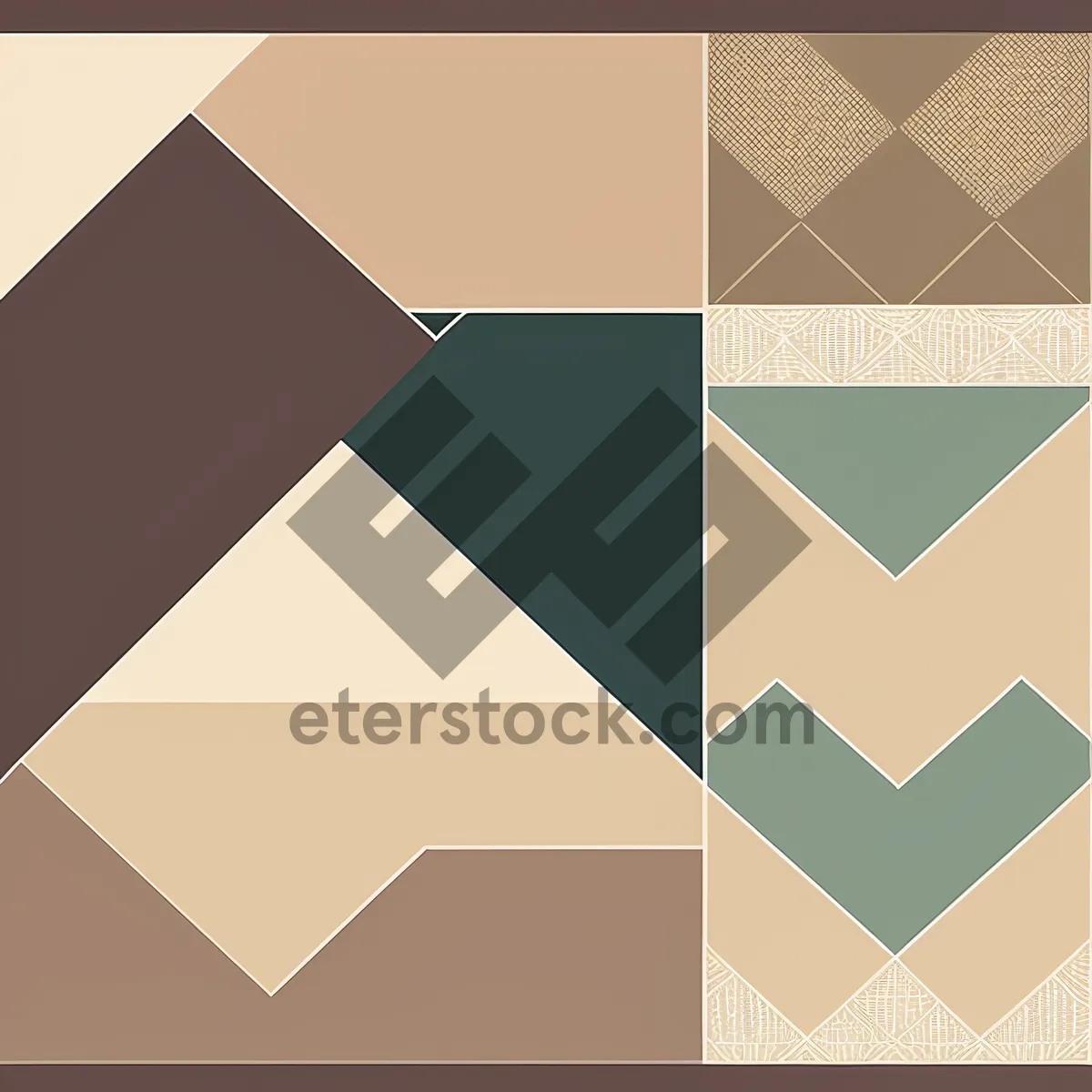 Picture of Mosaic Graphic Tile Design: Intricate 3D Pattern