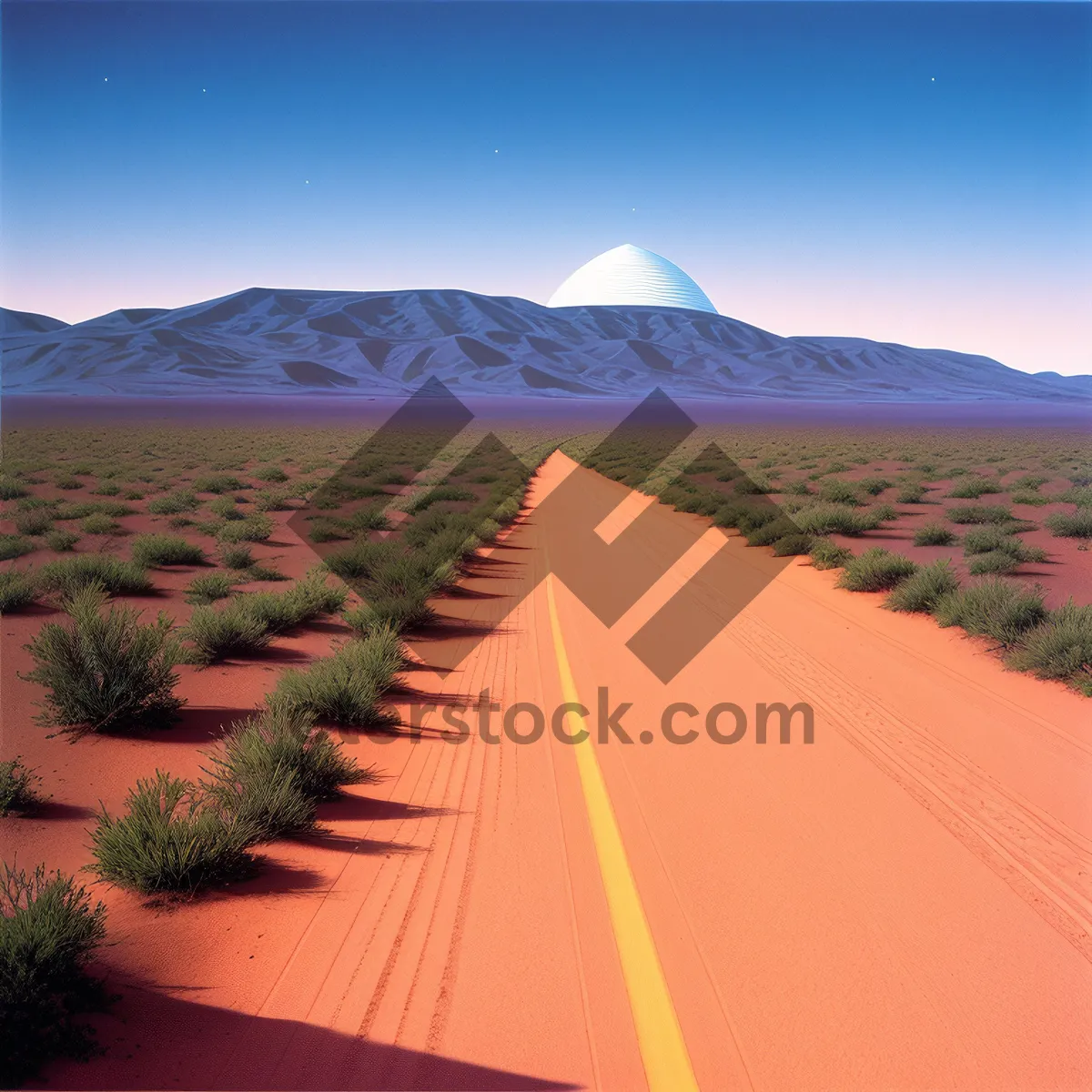 Picture of Sunset Over Desert Dune Landscape