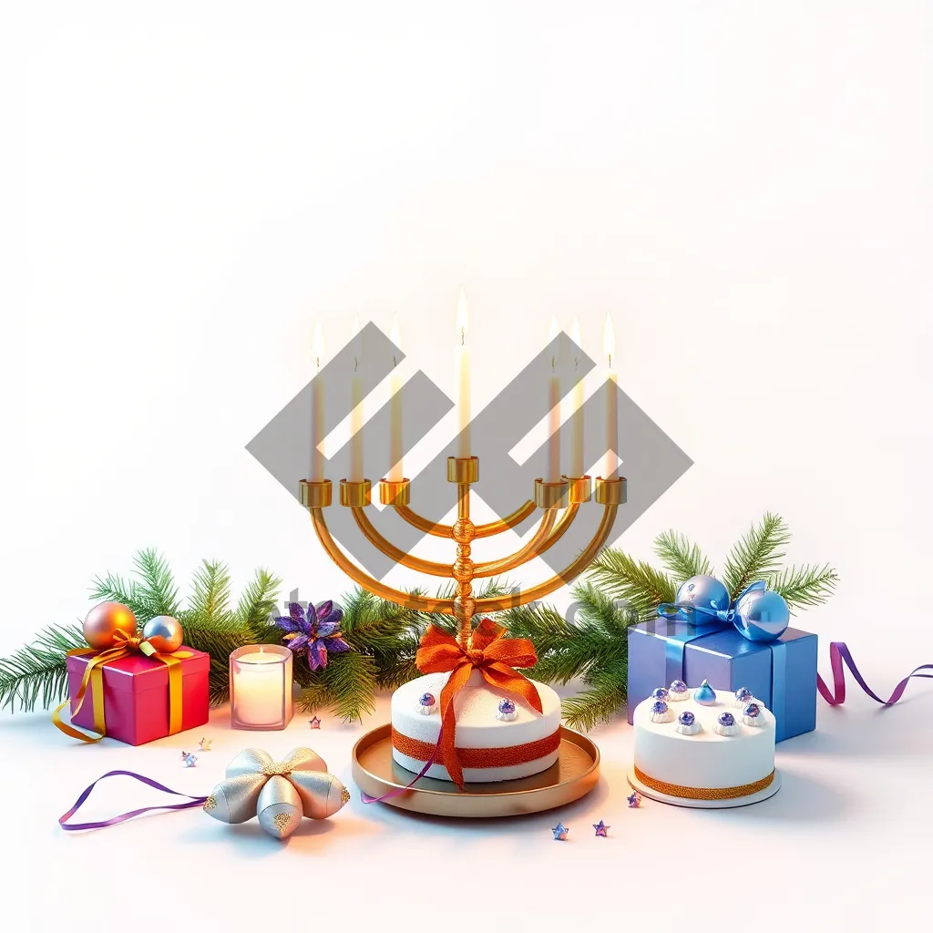 Picture of Candle Menorah Decoration Candlestick Holder Photograph