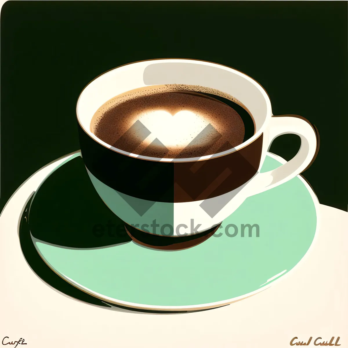 Picture of Hot Morning Beverage in Black China Cup