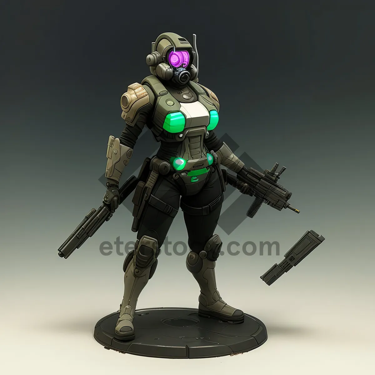 Picture of Futuristic 3D Cyborg Character Technology Render