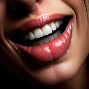 Smiling Lipstick Model with Braces: Attractive Makeup Look