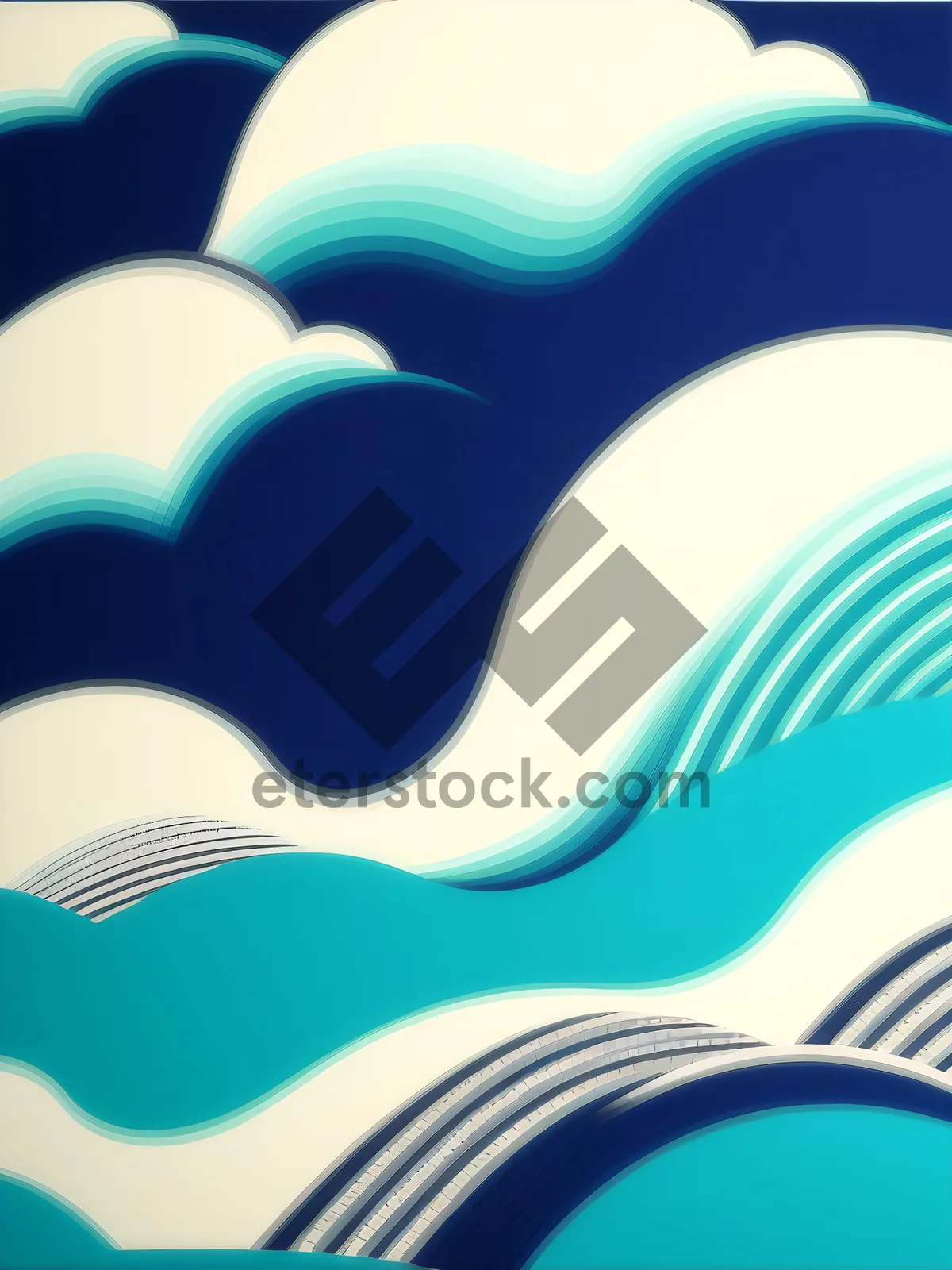 Picture of Vibrant Abstract Waves: Colorful, Modern, and Creative