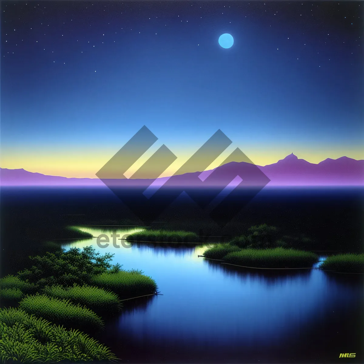 Picture of Mesmerizing Sunset Reflection on Calm Lake