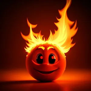 Blazing Fire Icon in Vibrant Orange and Black