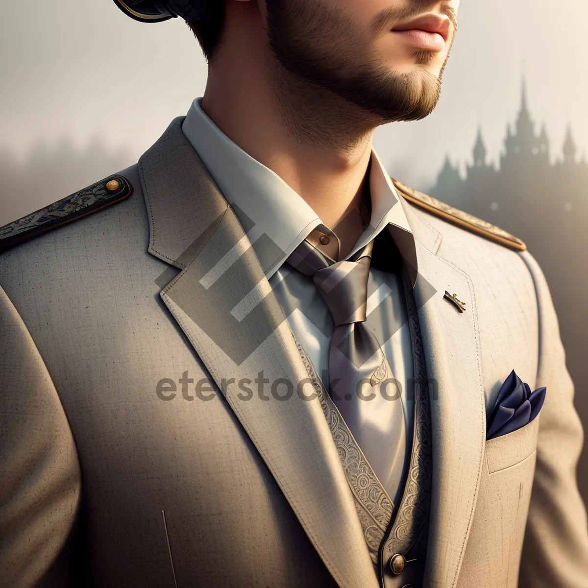 Picture of Confident Businessman in Professional Suit