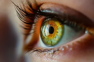 Close-up of human eye with beautiful makeup