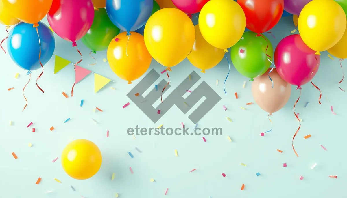 Picture of Colorful Birthday Party Balloons