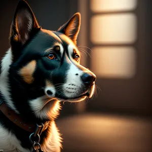 Adorable Brown Border Collie Puppy - Purebred Canine Portrait