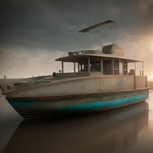 Fisherman on a serene ocean.