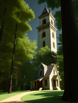 Orthodox Monastery Bell Tower at Historic Cathedral