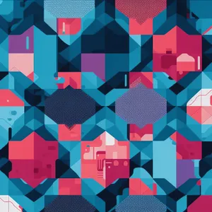 Colorful geometric mosaic tile wallpaper design pattern.