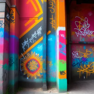 Creative Colorful Pop Art Graffito Decoration
