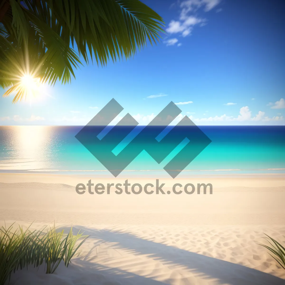 Picture of Tropical Beach Bliss: Sun, Sand, and Surf