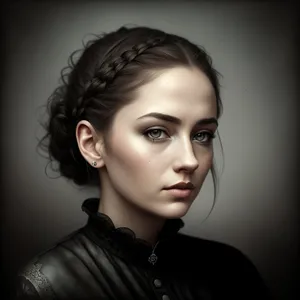 Stylish brunette with captivating eyes and chic hairstyle