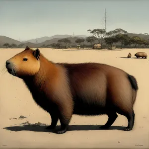 Adorable Guinea Pig with Brown Fur and Whiskers