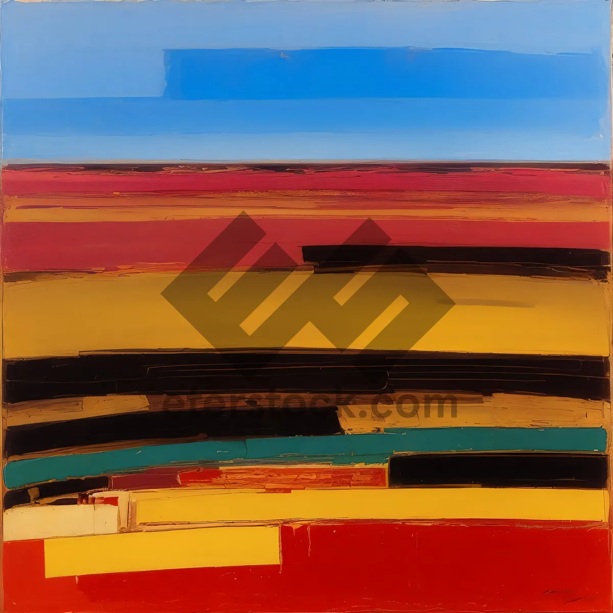 Picture of Vibrant Rainbow Pencils Creating Art