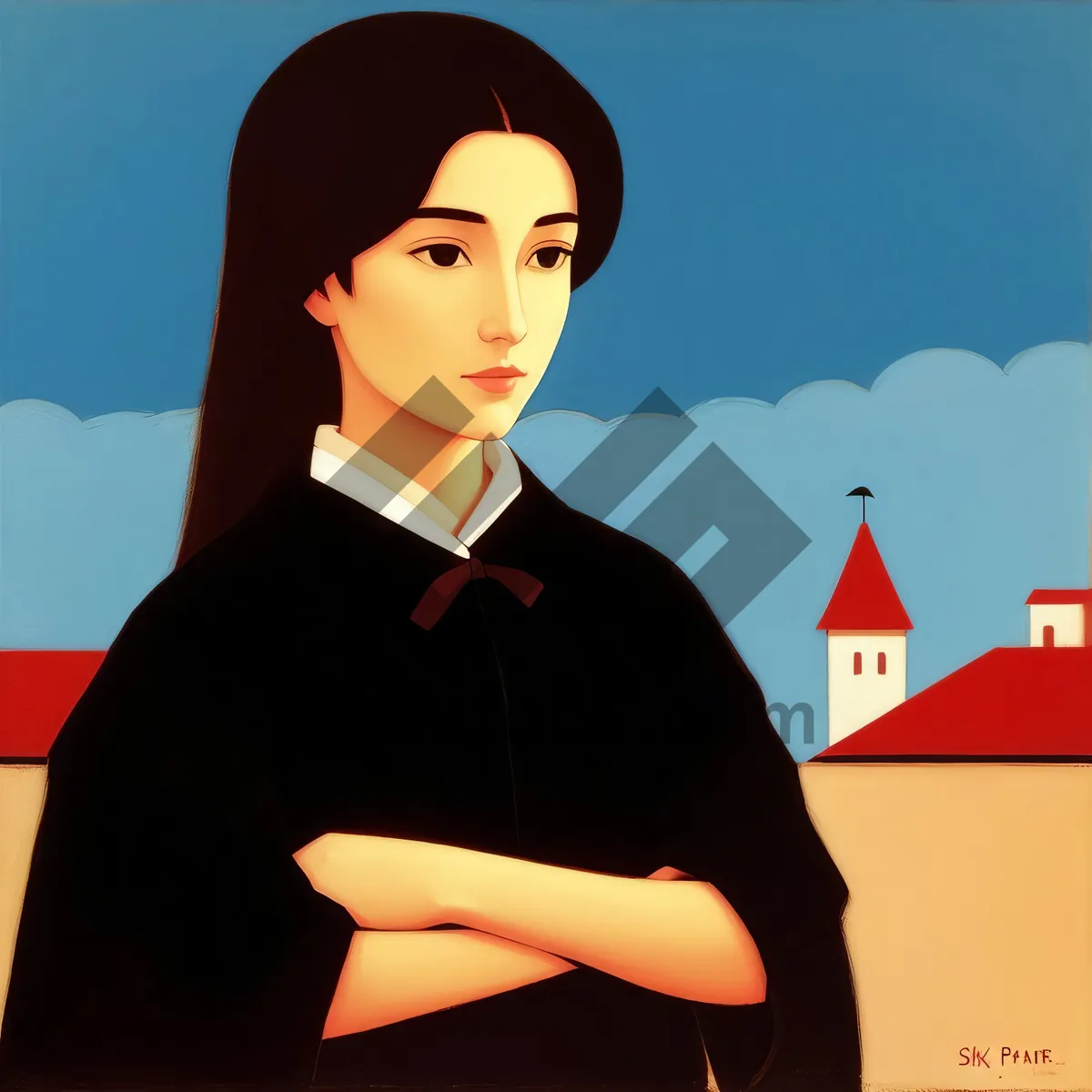 Picture of Confident professional businesswoman in black suit