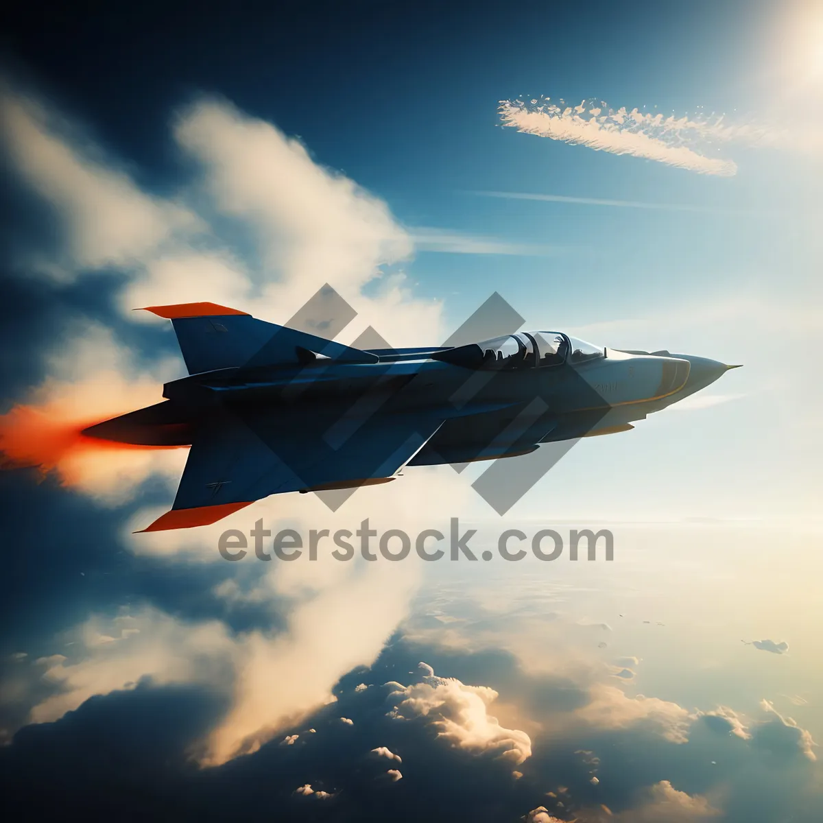 Picture of Fast and Furious: Airborne Warplane Soaring through the Skies