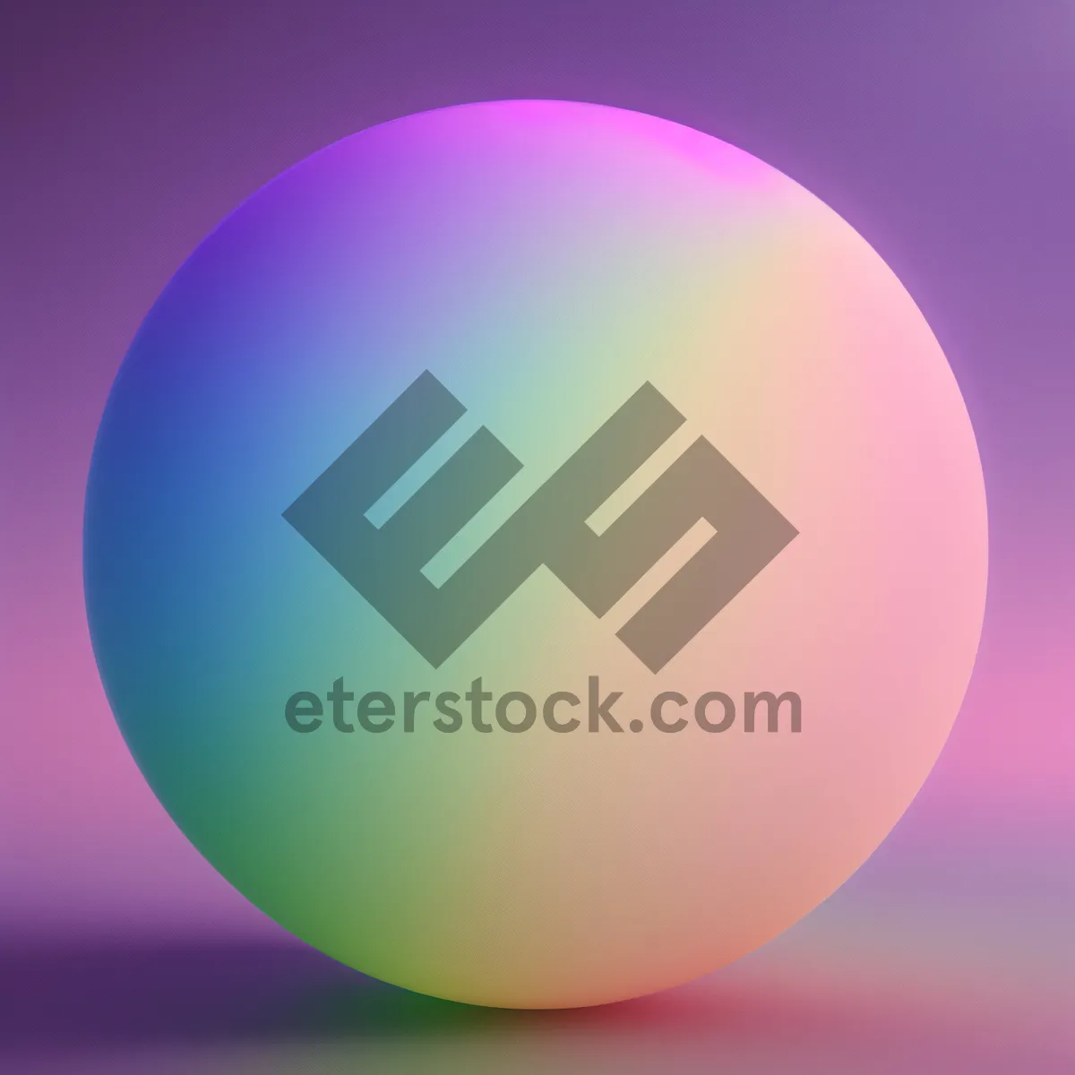 Picture of Shiny Globe Icon with Colorful Reflection