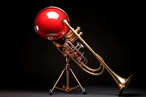 3D Brass Wind Instrument Horn Device Bass