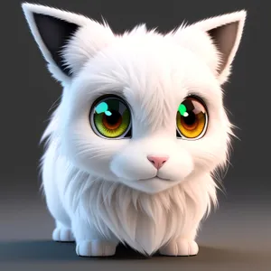 Adorable Fluffy Kitty with Whiskers