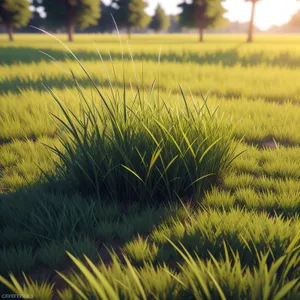 Wheat field under the rural sky.