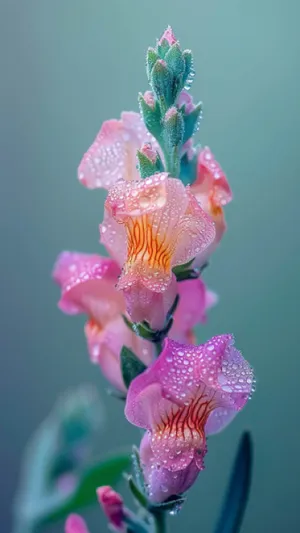 Colorful Iris Blossom in Pink and Purple