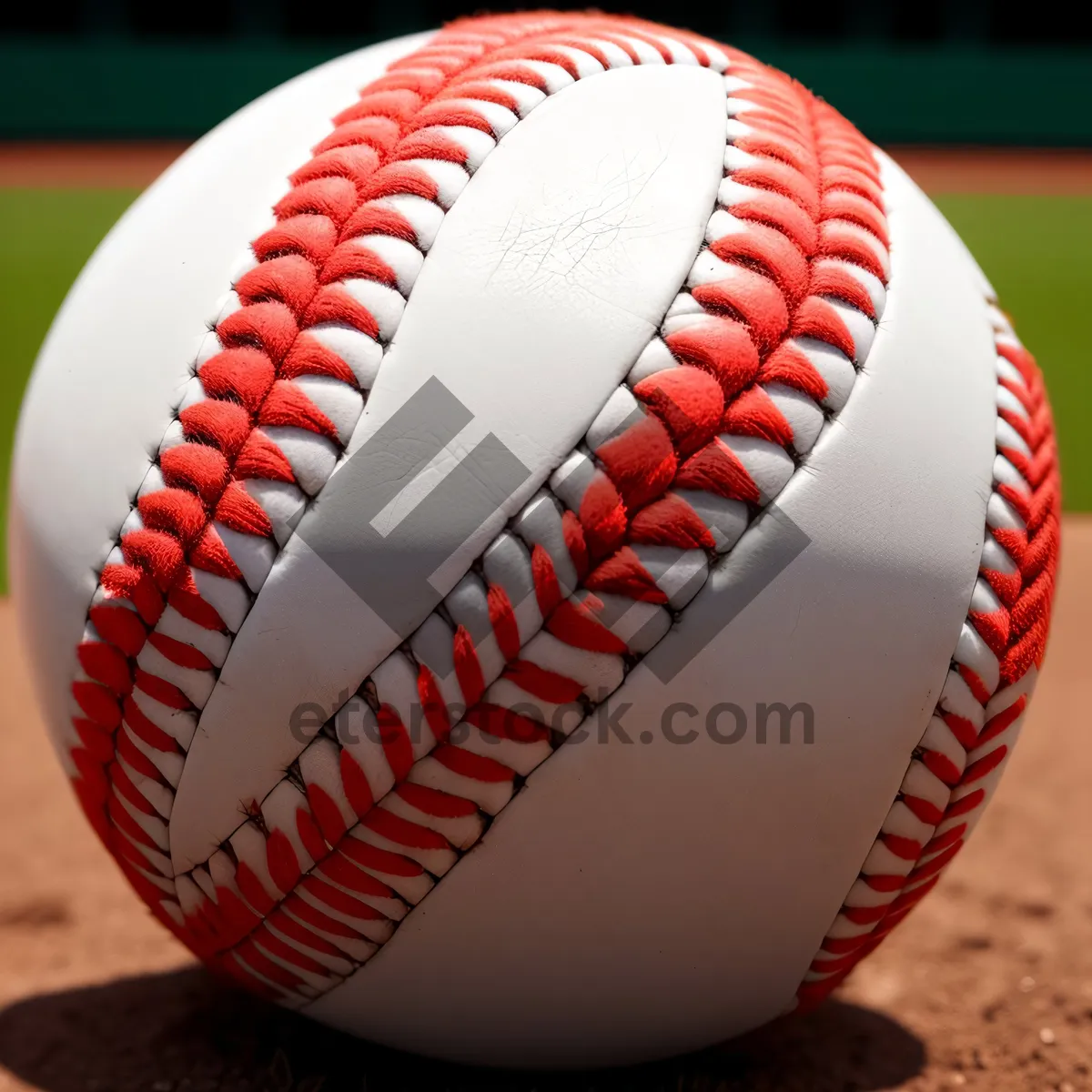 Picture of Baseball Equipment: Ball, Glove, and Grass