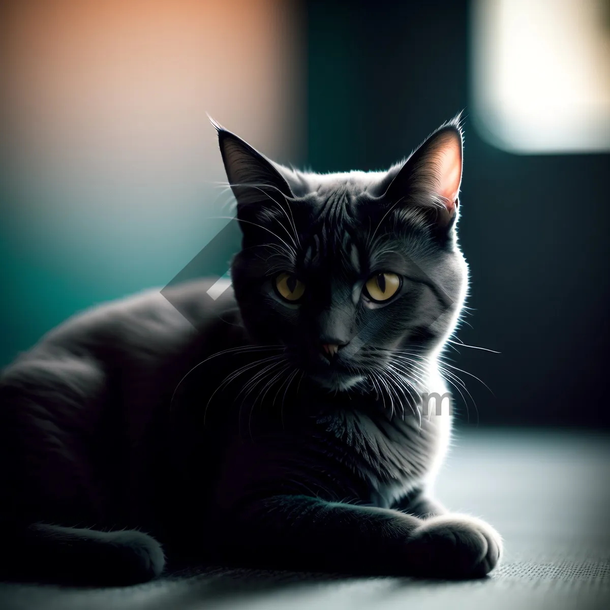 Picture of Adorable young tabby kitten with curious eyes