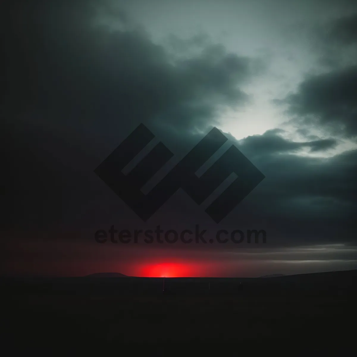 Picture of Vibrant Sunset Over Majestic Mountains