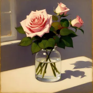 Romantic Rose Bouquet in Vase