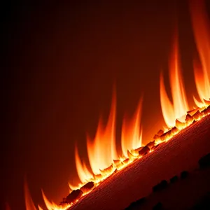 Fiery Blaze Ignites Warmth in Black and Orange.