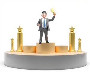 Silhouette of Businessman in Office Setting