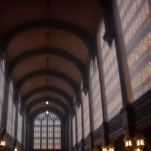 Ancient Gothic Vault in Historic Cathedral