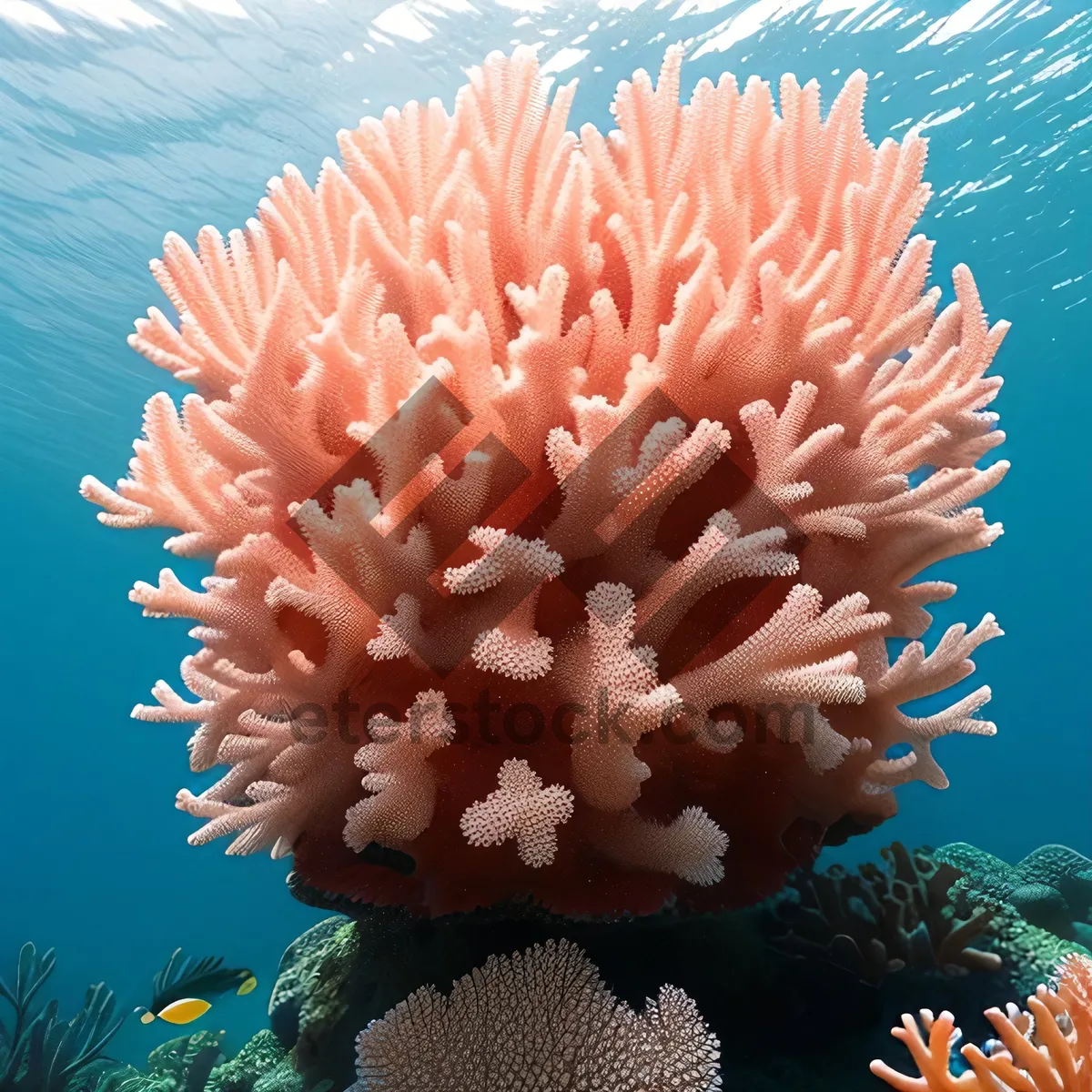 Picture of Tropical Coral Reef with Colorful Anemone Fish