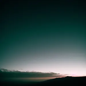 Dreamy Sunset Horizon over Majestic Mountains