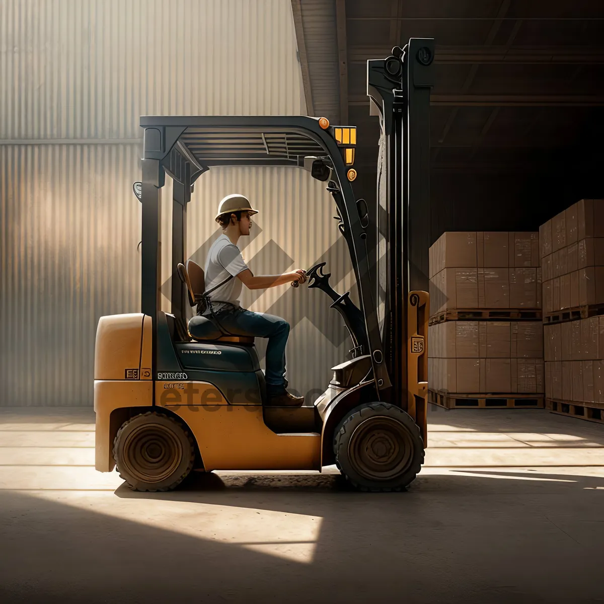 Picture of Industrial Forklift Transportation Vehicle