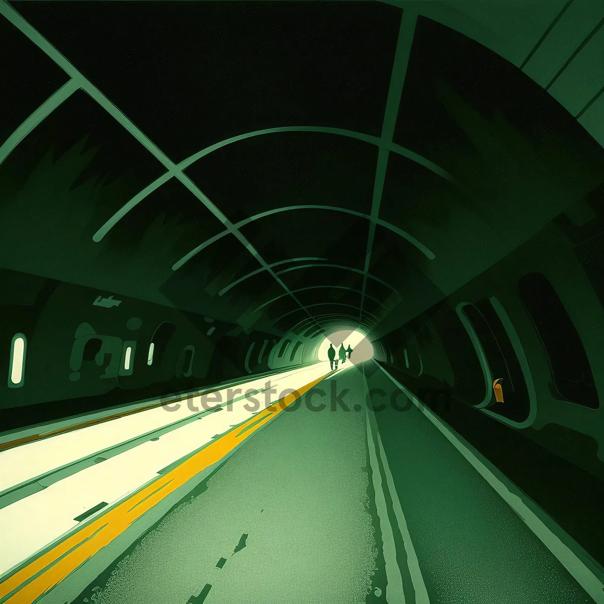 Picture of Digital Tunnel of Light: Abstract Futuristic Motion Design