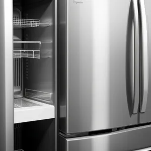 Modern 3D Refrigerator with Sleek Design