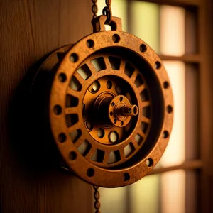 Antique Metal Clock with Hour and Minute Hands