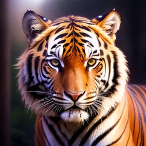 Striped Jungle Predator: Majestic Tiger Cat