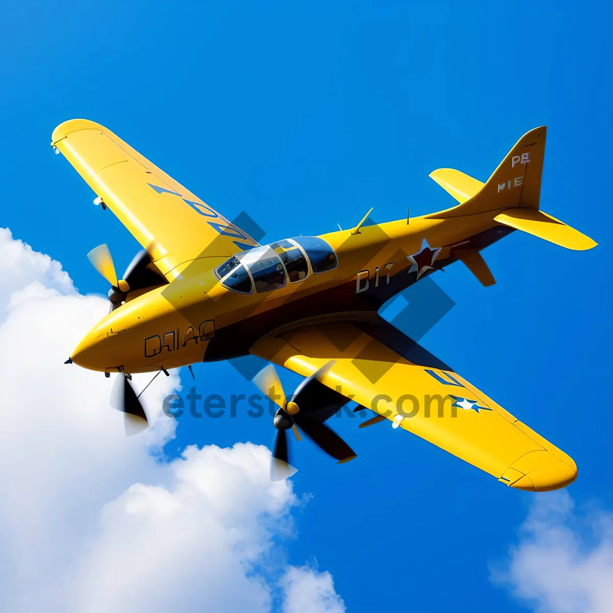 Picture of Jet Airplane in Flight: High-Speed Airliner Soaring through the Skies