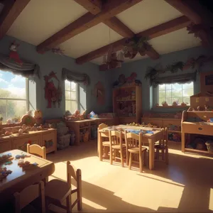 Modern interior cafe - elegant dining space.