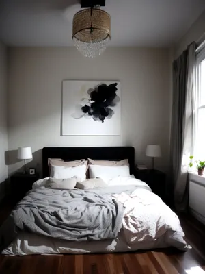 Modern Luxury Interior with Cozy Bedroom
