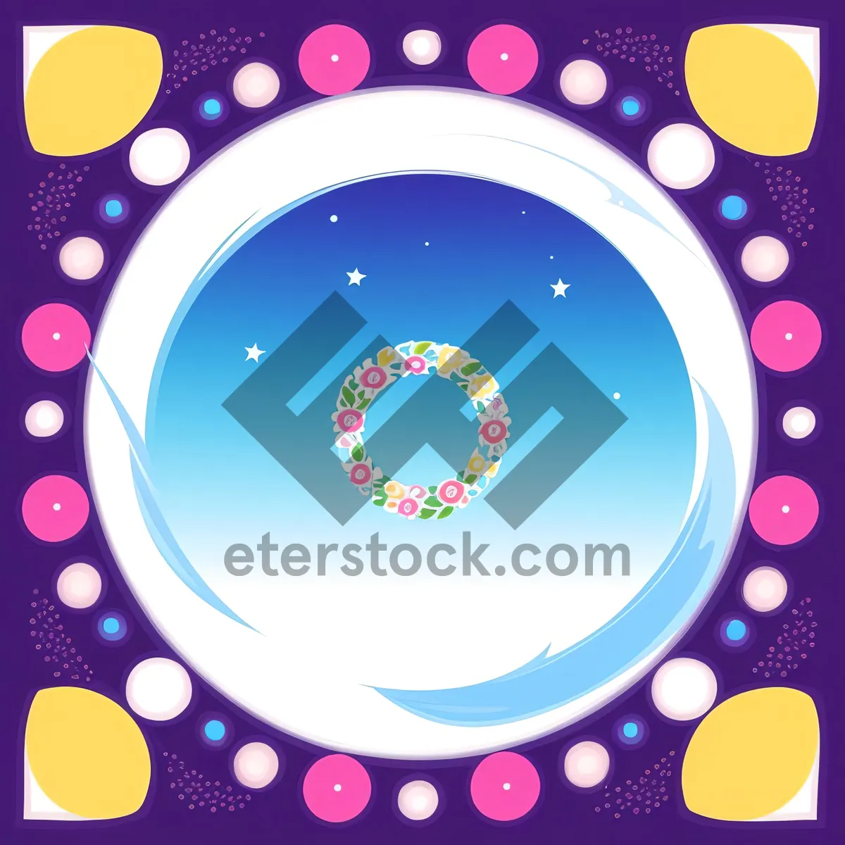 Picture of Fluid Moonlight: Artistic Graphic with Transparent Polka Dot Circle