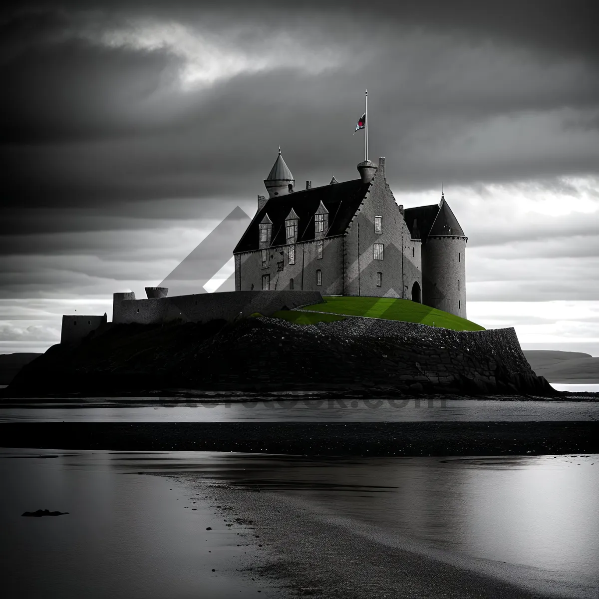 Picture of Medieval Fortress overlooking Serene Waters