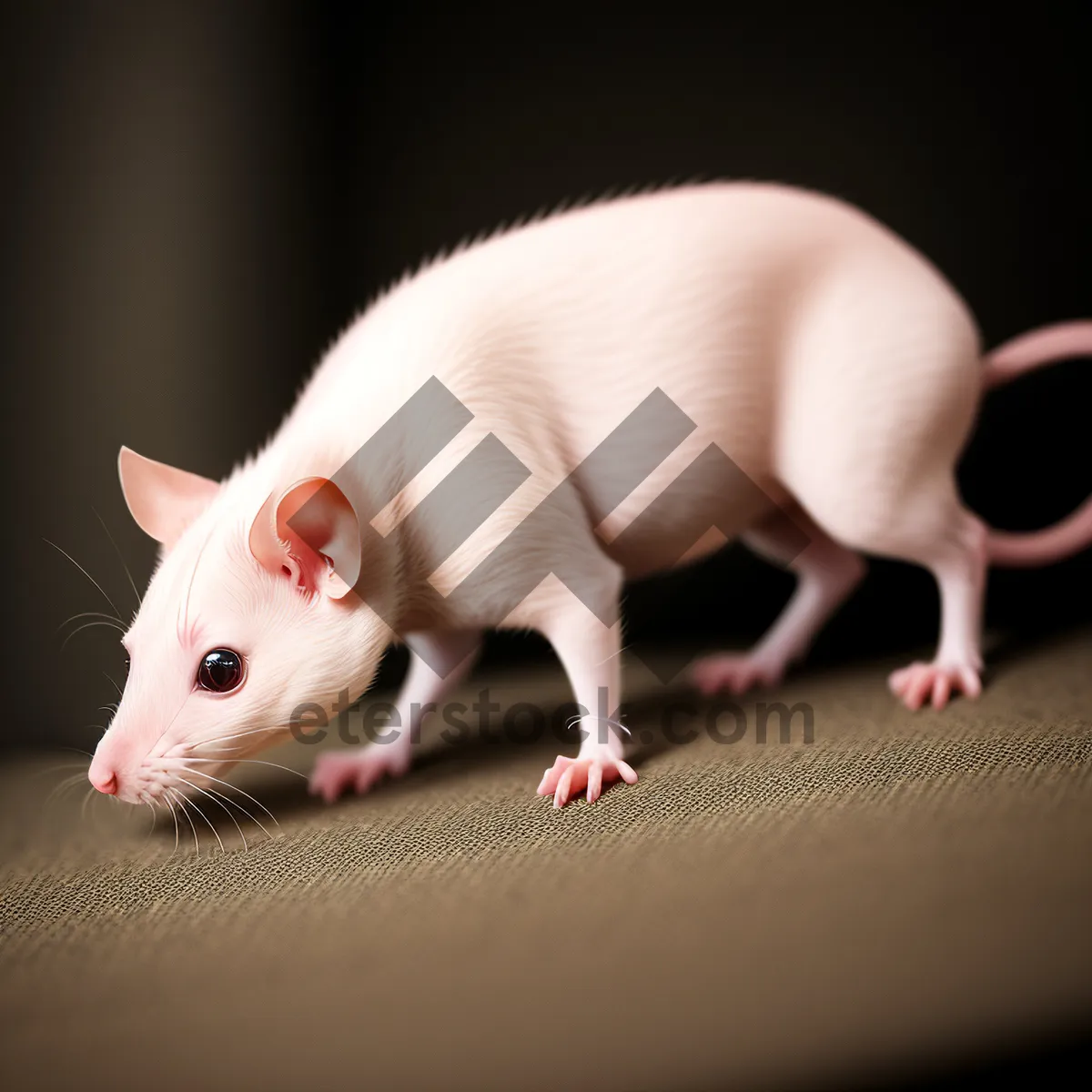 Picture of Adorable Gray Bunny with Hairy Whiskers